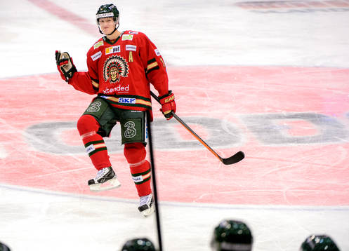 Frölundas John Klingberg jublar