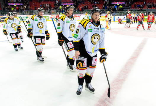 Brynäs Johan Harju  och Alexander Larsson deppar