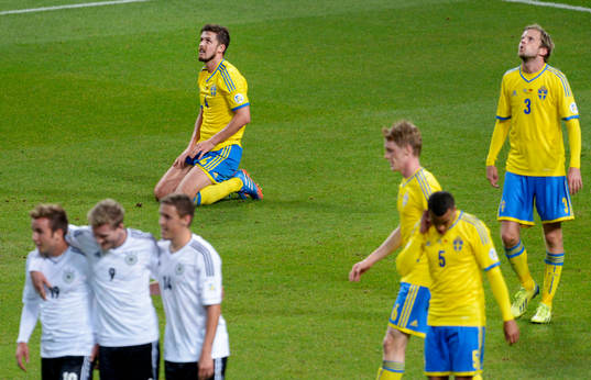 Tysklands Mario Götze, André Schürrle och Max Kruse