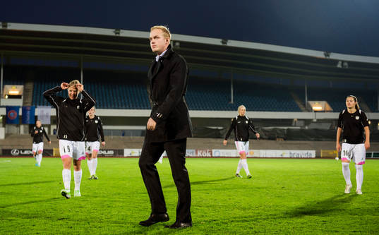 LDB Malmös tränare Jonas Eidevall innan fotbollsmatchen i