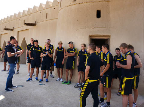 det svenska U17-landslaget på utflykt i till Al Jahili