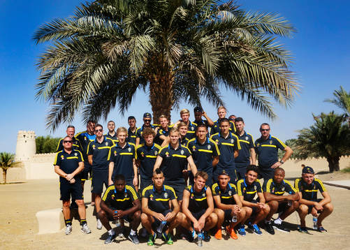 det svenska U17-landslaget på utflykt i till Al Jahili