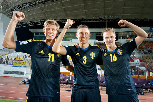 I denna handout-bild från Svenska Fotbollförbundet ses