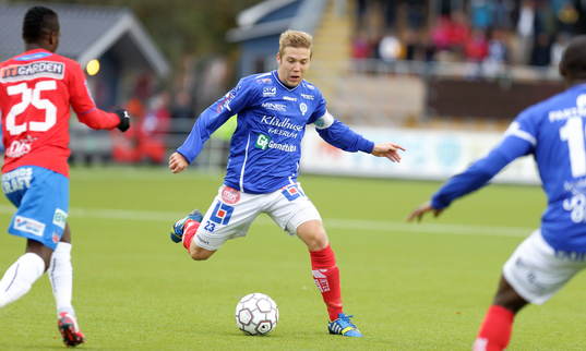 Åtvidabergs Anton Tinnerholm i matchen mellan Åtvidaberg