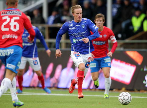 Åtvidabergs Andreas Dahlén i matchen mellan Åtvidaberg