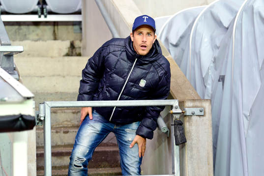IFK Göteborgs Tobias Hysén på plats på läktaren