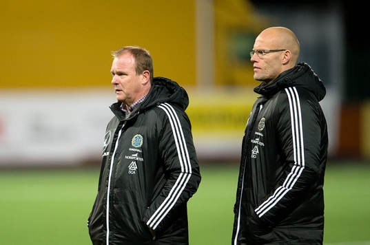 Joel Cedergren och Roger Franzén, tränare Sundsvall deppar
