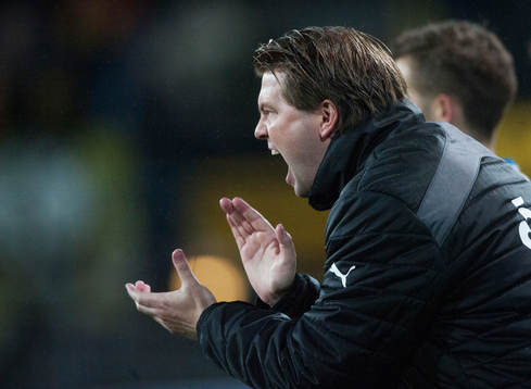 Halmstads tränare Jens Gustafsson i