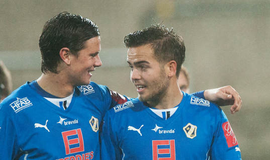 Halmstads superinhoppare Marcus Antonsson och Kristinn