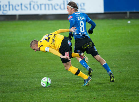 Halmstads Kristoffer Fagercrantz och Mjällbys Mattias