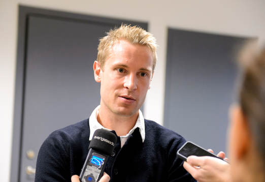 Elfsborgs Andreas Klarström blir intervjuad