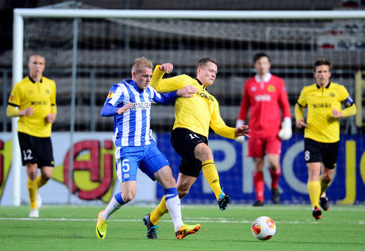 Esbjergs Martin Bergvold och Elfsborgs Viktor Claesson