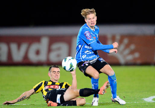 Häckens Björn Anklev och Halmstads Johan Blomberg
