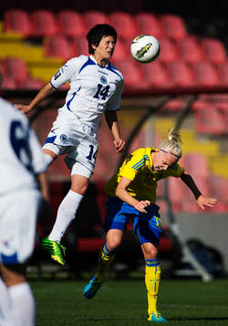 Bosnien-Hercegovinas Svjetlana Crnjak i en duell med