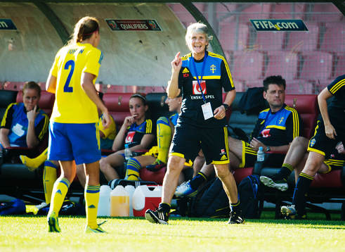 Sveriges förbundskapten Pia Sundhage