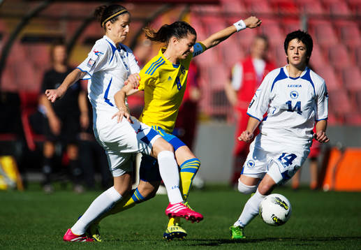 Bosnien-Hercegovinas Milena Nikolic och Svjetlana Crnjek
