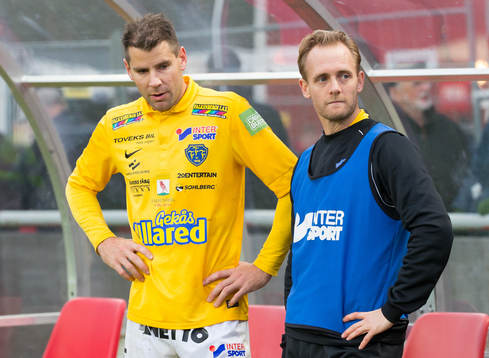Falkenbergs Stefan Rodevåg (vä) och Emil Jensen (hö)