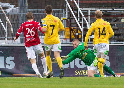 Falkenbergs  målvakt Jesper Hansen