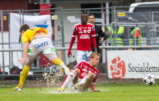 Blött på planen
