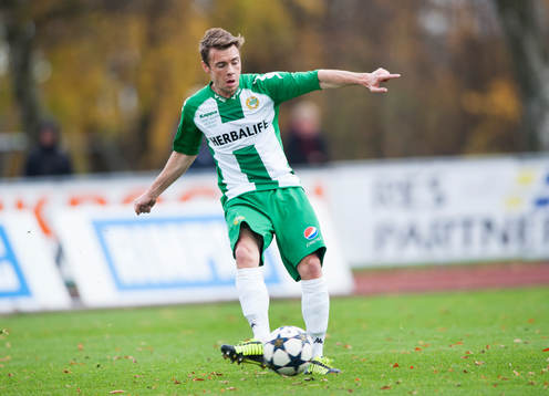 Hammarbys Nikolas Ledgerwood i matchen i Superettan mellan