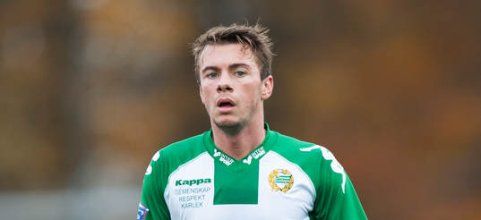 Hammarbys Nikolas Ledgerwood  i matchen i Superettan mellan