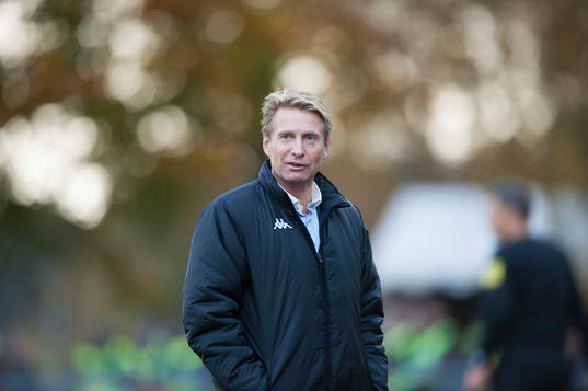 Hammarbys tränare Thomas Dennerby i matchen i Superettan