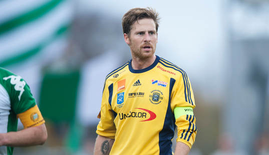 Ängelholms Björn Westerblad i matchen i Superettan mellan