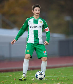Hammarbys Jonathan Tamimi Syberg i matchen i Superettan