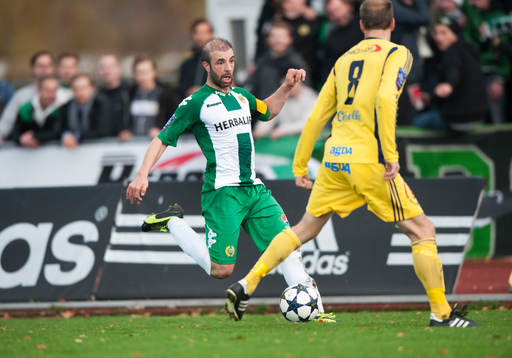 Hammarbys Kennedy Bakircioglu i matchen i Superettan mellan