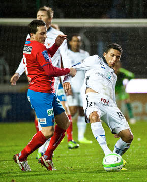 Kalmars Ismael Silva Lima och Helsingborgs Ardian Gashi
