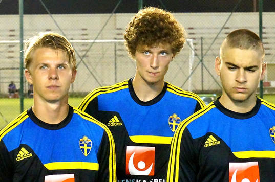 I denna handout-bild från Svenska Fotbollförbundet ses