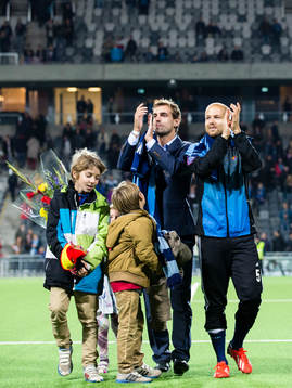 Djurgårdens Joel Riddez och Djurgårdens Petter Gustafsson