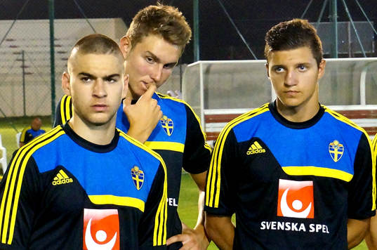 I denna handout-bild från Svenska Fotbollförbundet ses