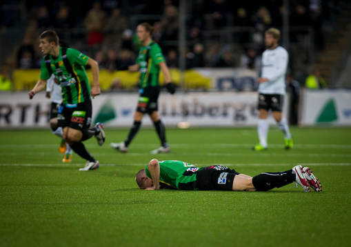 GAIS Björn Andersson deppar i matchen i Superettan mellan