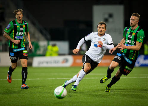 Örebros Shpetim Hasani i Superettan mellan Örebro och GAIS