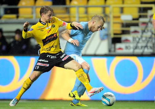 Malmös Magnus Eriksson och Elfsborgs Simon Hedlund