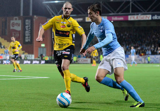 Elfsborgs Joackim Jörgensen och Malmös Simon Thern