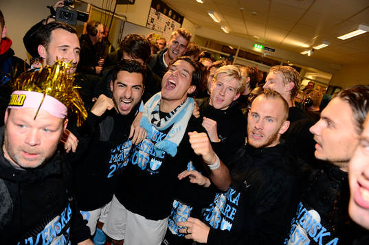 Malmös spelare jublar
