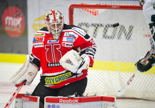 Örebros målvakt Tim Sandberg i SHL mellan Örebro och