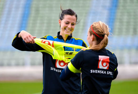 Bläddra bland fler bilder av Fotboll, Damlandslaget, Träning