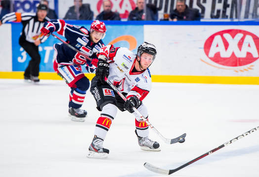 under ishockeymatchen i hockeyallsvenskan mellan