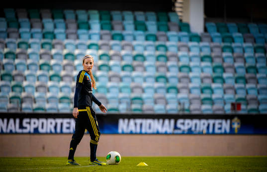 Bläddra bland fler bilder av Fotboll, Damlandslaget, Träning