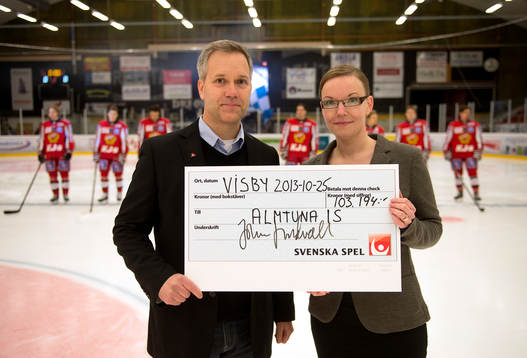 Almtuna tilldelas 103 194 kr av Svenska Spel