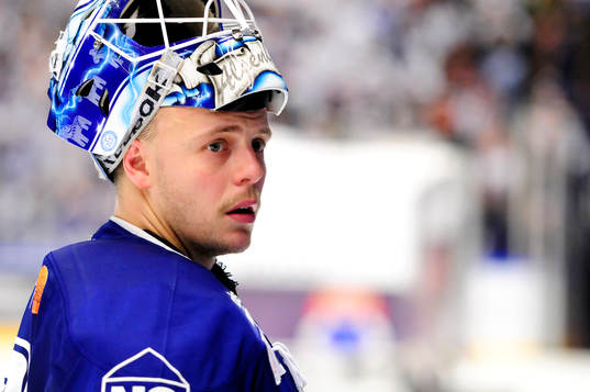 Leksands målvakt Oscar Alsenfelt i matchen mellan Leksand