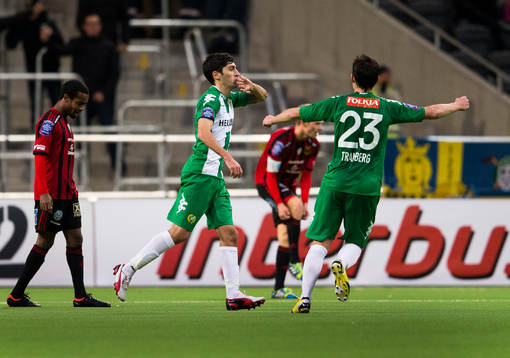 Hammarbys Nahir Besara jublar