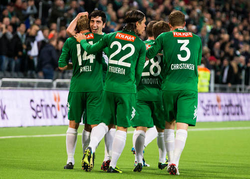Hammarbys Mikael Rynell jublar