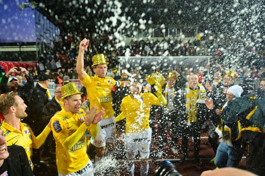 Falkenberg jublar åt platsen i Allsvenskan 2014