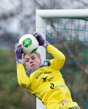 Halmstads målvakt Isak Pettersson i SM-finalen för