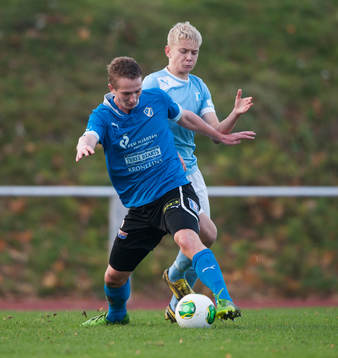 Närkamp i SM-finalen för 17-åringar mellan Halmstad och