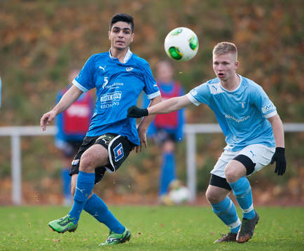 Närkamp i SM-finalen för 17-åringar mellan Halmstad och